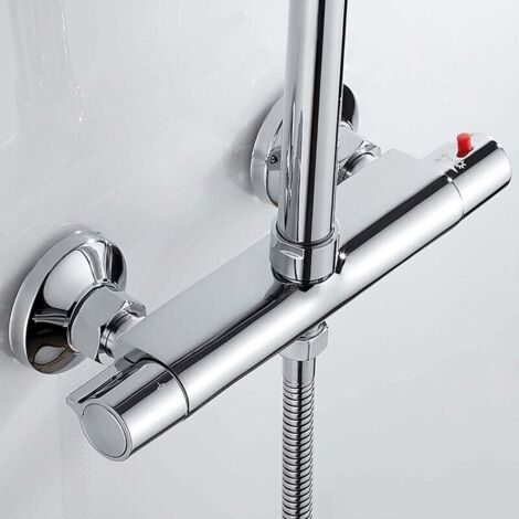 Bardusch-Mitigeur thermostatique de douche 2 sorties haut et bas en laiton chromé mitigeur anti brûlure pour baignoire de salle de bain (1/5)