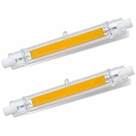 Bardusch-Ampoule R7S LED 118mm Blanc Froid 6000K, 1200LM, R7S 13W COB LED Équivalent Halogène R7S J118 100W 120W, 360 Degrés, Non dimmable, LED R7S 118mm Slim pour Plafonnier/Lampadaire, lot de 2 (1/5)