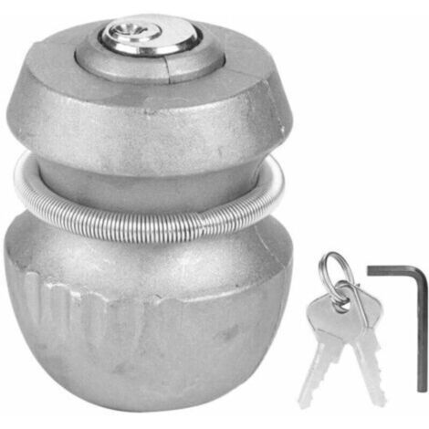 Bardusch-Boule Verrou Remorque Serrure, Remorque Attelage Attelage Boule De Remorquage Serrure Universelle Hitchlock avec 2 Cl¡§s (1/5)