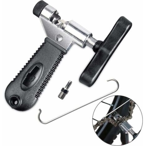 Bardusch-Outil Dérive Chaîne, Universel pour 7 8 9 10 Vitesses Chaîne Lien Retrait avec Sauvegarde Broches en Acier Inoxydable, Facile à l'aide de chaîne de vélo Splitter Cutter Portable Compact (1/5)