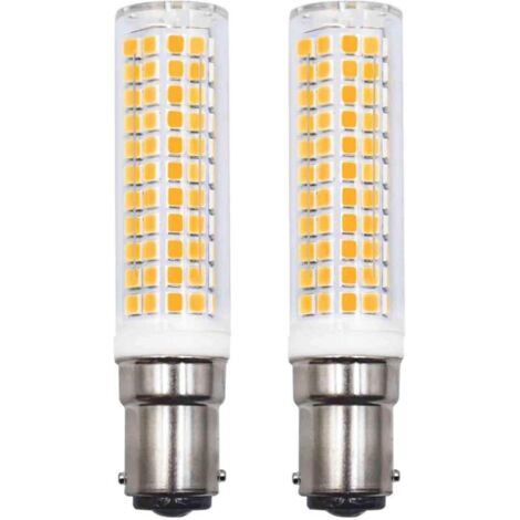 Bardusch-Lot de 2 Ampoules LED B15d Remplaçant 75W 90W 80W Blanc chaud 3000K 220V 230V 890lm 7W Applique Murale Pour Salon Lustre Machine à Coudre [Classe énergétique E] (1/5)