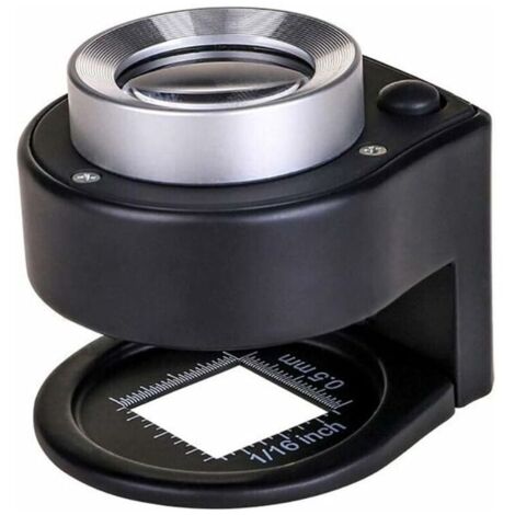 Bardusch-30X Loupe Illuminée, 6 Lumières Bureau Loupe en Métal Portable Échelle Pliante Échelle Boucle pour Textile Optique Bijoux Outil Pièces Monnaie Timbres Monnaie Gemmes (1/5)