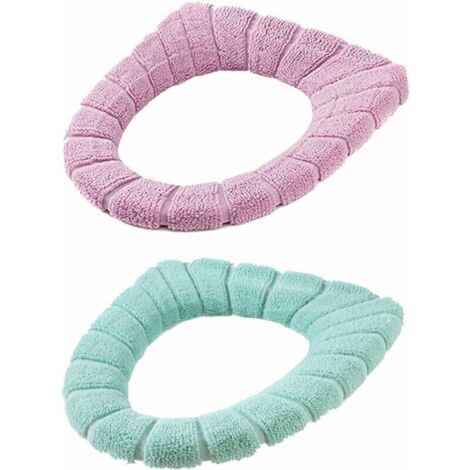 Bardusch-2PCS Siège de Toilette, épaissir Housse pour abattant de WC Coussins, Tapis de Coussin de Toilette Rétractable Lavable, Chaud, Confortable et Doux, Adapté à Plupart des Toilettes (1/5)