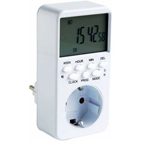 Bardusch-Prise Électronique Programmable Numérique avec Fiche Interrupteur Commande Relais (1/5)