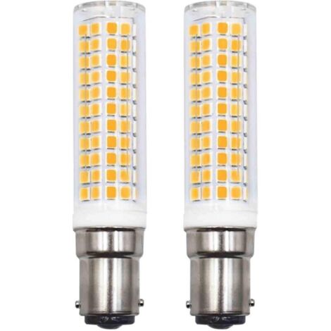 Bardusch-Lot de 2 Ampoules LED B15d Remplaçant 75W 90W 80W Blanc chaud 3000K 220V 230V 890lm 7W Applique Murale Pour Salon Lustre Machine à Coudre [Classe énergétique E] (1/5)
