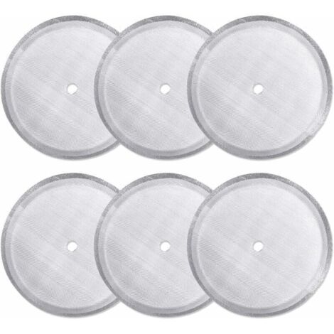 Bardusch-Paquet de 6 filtres de remplacement pour presse française, filtres à mailles en acier inoxydable réutilisables pour cafetière à presse française universelle 1000 ml/34 oz/8 tasses (1/5)