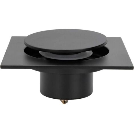 Bardusch-Drain de Douche, Salle de Bain Carrée, Anti Odeur Siphon De Sol en Acier Inoxydable pour Cuisine Salle de Bain Garage sous Sol Toilette 10 X 10 cm(Siphon de Sol Noir) (1/5)
