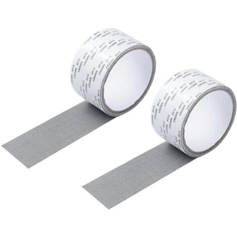 Bardusch-Réparation Fenêtres Ruban Adhésif Kit de Réparation de Patch D'écran Ruban Adhésif en Fibre de Verre Ruban Adhésif Réparation de Porte pour 2Pcs(Noir) (1/5)