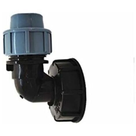 Bardusch-Adaptateur de réservoir IBC S60X6 Raccord de tuyau pour réservoir d'eau IBC Coude de sortie de 25 mm (1/5)