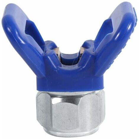 Bardusch-Buse siège garde airless pulvérisateur de peinture pistolet buse garde buse remplacement siège outil universel bleu nouveau (1/5)