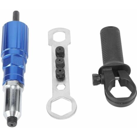 Bardusch-Attachement de tête de pistolet à rivets,Accessoire de perceuse à rivets pour perceuse riveteuse électrique,Foret adaptateur de conversion insérer écrou (1/5)
