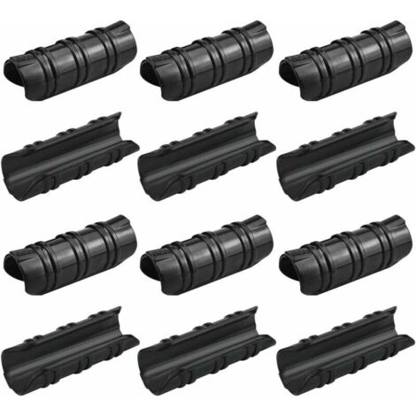 Bardusch-12 Pcs Serre Clips 25mm Clips Serre de Jardin Résistance aux Températures Elevées Fixation Bache Serre Durable Facile a Utiliser pour Fixation Serre Bannière Tuyau Jardin Films Noir (1/5)