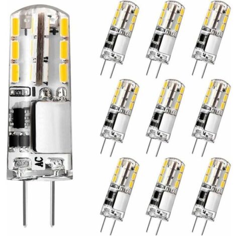 Bardusch-Ampoule G4, Ampoule G4 LED 2W 180LM, Équivalent 20W Ampoule Halogène, Blanc Chaud 3000K, AC/DC 12V, Sans Scintillement, Ampoule à Économie D'énergie pour Hotte Aspirante, Non Dimmable, Lot de (1/5)