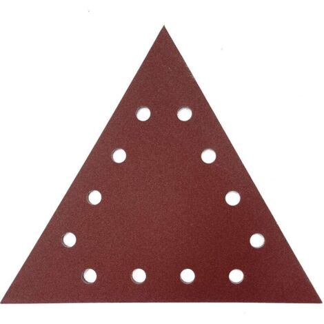 Bardusch-ABT 80 Triangle Abrasif Papier Abrasif Triangulaire Multi Usage Ponçage & Lissage du Plâtre, du Bois & des Cloisons Sèches Grain de 80 28.8x28.8x28.8cm Pack de 10