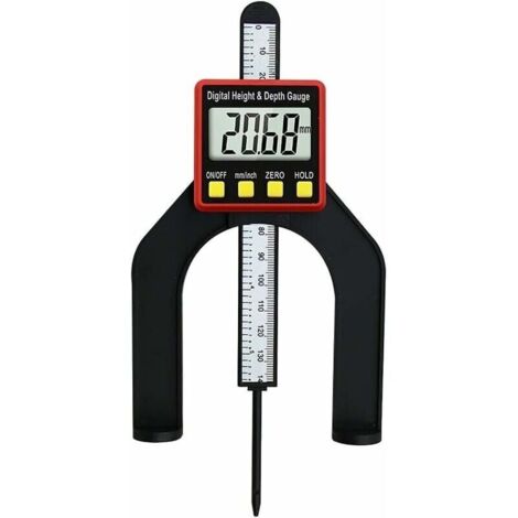 Bardusch-Jauge De Profondeur Numérique Jauge De Mesure De La Hauteur De Mesure Du Bois Appareil 2 En 1 Hauteur Outil De Mesure Pour Le Réglage Remises Grooves (1/5)
