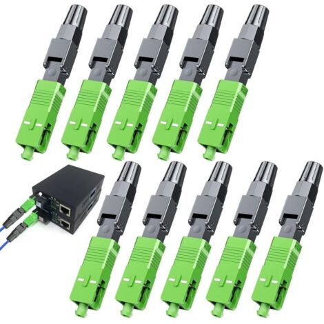 Bardusch-Connecteur Rapide Fibre Optique SC, 10 Pièces Connecteur Fibre Optique Rapide, Connec teur Froid Ra pide De Fib re Optique pour Con nexion à Fib re Optique monomode et la Conn exion à L'inter