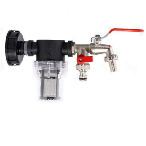 Bardusch-Adaptateur robinet IBC avec filtre 2 vannes de sortie indépendantes Connecteur rapide G1/2 S60x6mm Pour système de collecte d'eau de pluie (1/4)