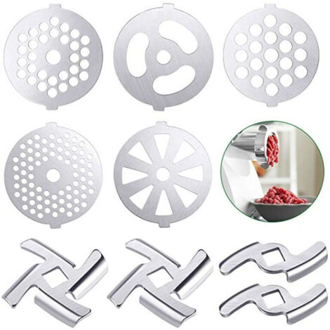 Bardusch-9 Pièces Accessoires Pour Hachoir à Viande Hachoir à Viande Alimentaire Hachoir à Viande Manuel Pièces De Meulage Machine à Farcir Les Saucisses Acier Inoxydable Annexe Mixeur (1/5)