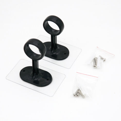 Bardusch-2 supports de tringle à rideaux en métal, fixations pour tringle à rideaux - Mains courantes murales, matériau de suspension durable (1/5)