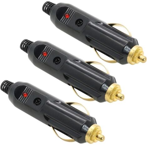 Bardusch-Prise Allume Cigare 12V Male, 3 Pièces 20A Prise Allume Cigare Male, Prise Allume Cigare, Prise Allume Cigare 12V, Prise 12V Allume Cigare, prises mâles pour allume-cigare 20 A