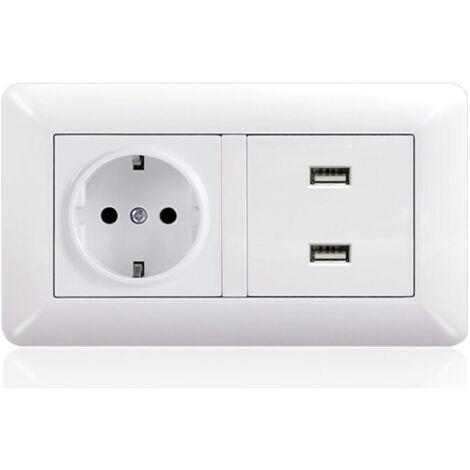 Bardusch-Prise USB Secteur Multiple, Chargeur USB Multiprises avec 1 Sortie AC, 3 Ports USB, Prise Murale Electrique Compatible avec iPhone/iPad, Idéal pour Chambre Bureau Domicile(blanc, arc)