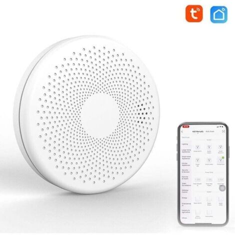 Bardusch-Détecteur de fumée et de monoxyde de carbone intelligent Tuya WiFi 2-en-1 avec alarme sonore et lumineuse clignotante en cas de présence de CO (1/4)