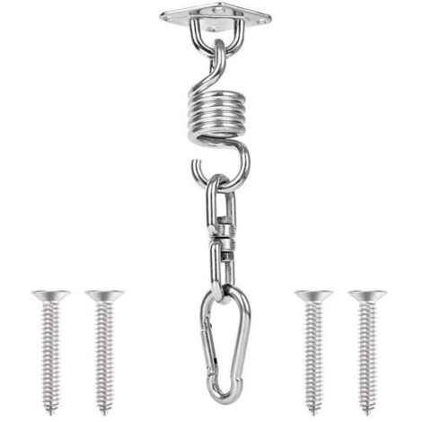Bardusch-Suspension en acier inoxydable robuste pour poutre en bois pouvant supporter 200 kg, idéale pour les chaises suspendues, les hamacs et les chaises suspendues (1/5)