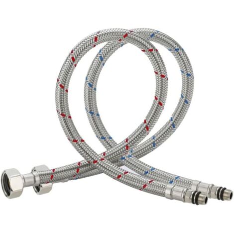 Bardusch-Lot de 2 raccords flexibles pour robinet mitigeur M10 x 1/2 Longueur 600 mm Acier inoxydable 304 résistant à la corrosion