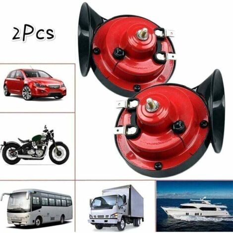 Bardusch-Klaxons de camion de 120 dB, les plus puissants jamais conçus, étanches, à air comprimé, double klaxon 12 V au son assourdissant pour voitures et motos. (1/4)