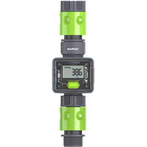 Bardusch-RAINPOINT IPX6 Débitmètre d'eau numérique, tuyaux d'arrosage extérieurs, débit d'eau, filetage BSP 3/4", connexion rapide (1/5)