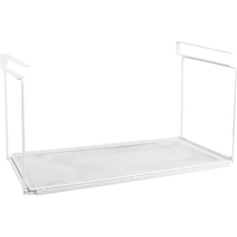 Bardusch-Panier suspendu en métal avec étagère réglable de 38 à 70 cm - Organisateur d'armoire de cuisine en métal - Panier suspendu sous étagère - Étagère inférieure pour armoires de cuisine, armoire (1/5)
