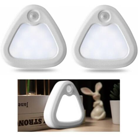 Bardusch-Veilleuse LED avec détecteur de mouvement, éclairage intérieur activé par le mouvement, lampe LED sans fil à piles, base magnétique, lumière LED blanche (lot de 2) (1/4)