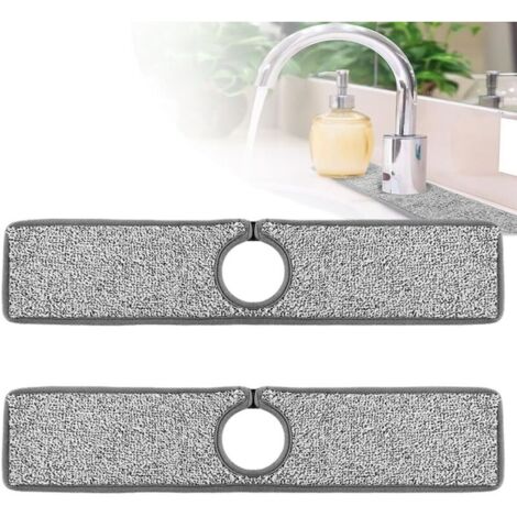 Bardusch-2 tapis robinet absorbants gris, enveloppants, camping/bar/comptoir/sdb. (1/4)