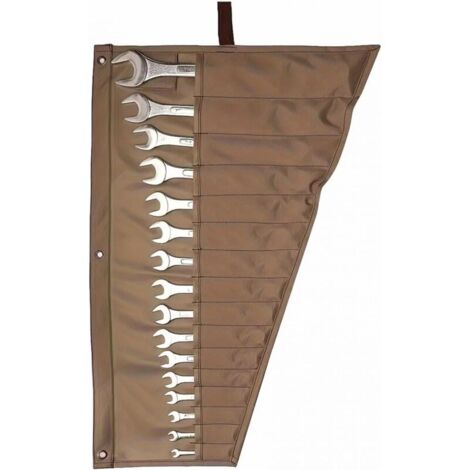 Bardusch-Sac à outils pour clés, en toile, sac organisateur d'outils robuste avec 16 poches pour clés, pinces, clés plates (marron) (1/5)