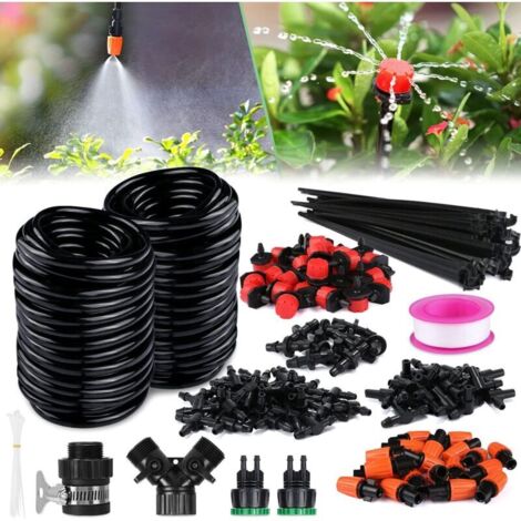Bardusch-Système d'irrigation Garden, Kit d'irrigation Goutte à Goutte Micro Irrigation Automatique de Jardin pour Paysage, Plate-Bande (1/4)