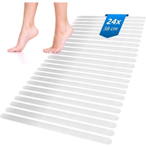 Bardusch-Jeu de 24 autocollants antidérapants transparents pour baignoire et douche. (1/5)