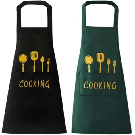 Bardusch-2 tabliers pro unisexe – restaurant/café/jardin/barbecue – chef/servant – 3 poches (1/4)