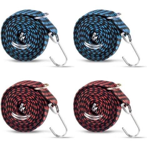Bardusch-4 tendeurs élastiques plats réglables avec crochets métal, sandows pour fixation universelle (1/5)
