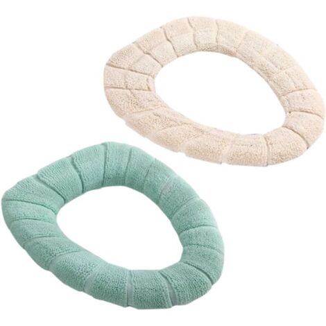Bardusch-2 Pièces Couvre Siège Épais Réchauffant Lot de Housse Douce Adaptée Plupart des Cuvettes Couleurs Aléatoires Couleur Aléatoire (1/4)
