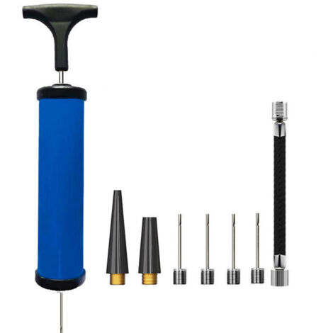 Bardusch-C Pompe à ballon 10 pcs lensemble comprend une aiguille à air métallique une buse et un tube à air plastique et métal gonfleur (1/5)