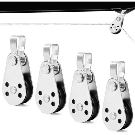 Bardusch-Lot 4 poulies renvoi – inox – câble 2-8 mm – voilier/yacht/fitness/ombrage