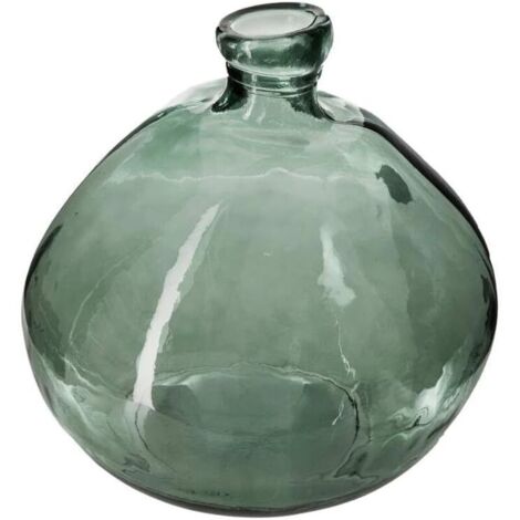Bardusch-- Vase Rond Verre recyclé - Vert Kaki - D23 cm