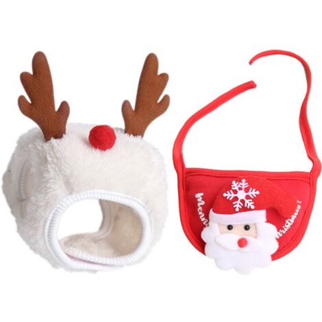 Bardusch-Coiffe de sapin de Noël ajustable vert pour animaux de compagnie,décorations de Noël (1/2)