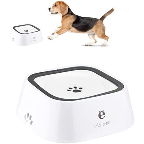 Bardusch-Bol d'eau pour Animaux de Compagnie, Anti-éclaboussures Distributeur pour Animal de Compagnie, d'eau Eau Lente Distributeur d'alimentation pour Chien Chat(gray) (1/5)