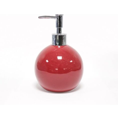 Bardusch-douceur d'intérieur, Distributeur Savon (Diamètre 9,7 x 16 cm) Bullea Framboise, Céramique Unie (1/4)