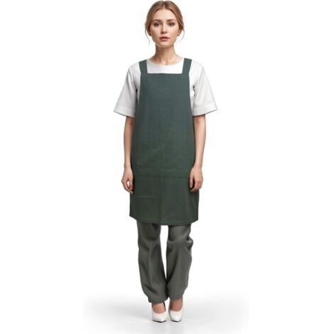 Bardusch-Tablier de cuisine de style japonais avec poches croisées dans le dos pour la maison, la cuisine, le restaurant (1/5)