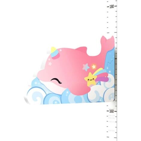 Bardusch-Toise murale enfant Magnétisme,toise enfant avec Mesure 3D Dauphin (65-183 cm) (1/5)