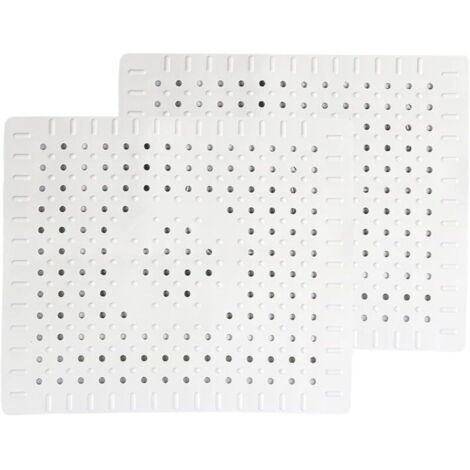 Bardusch-Lot de 2 tapis d'évier de cuisine, antidérapants, 31 x 26 cm, blanc (1/4)