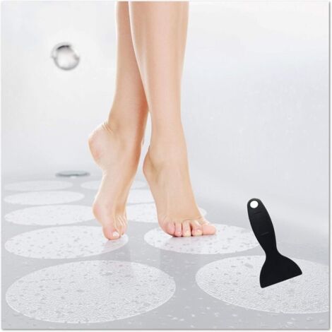 Bardusch-12 stickers ronds XL 10 cm, transparents, antidérapants pour douche/enfants. (1/5)