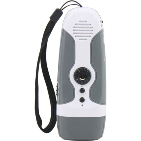 Bardusch-Générateur à manivelle LED avec lampe torche d'alarme et radio FM d'urgence (en boîte), gris (1/5)